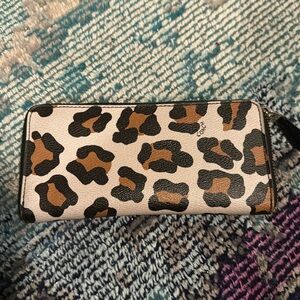 Coach Wallet brown, black, and cream